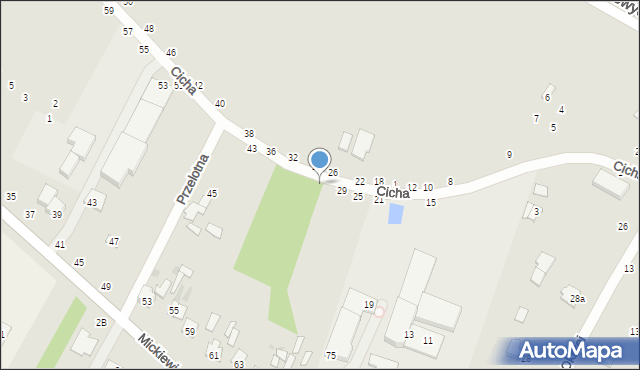 Dęblin, Cicha, 33, mapa Dęblin