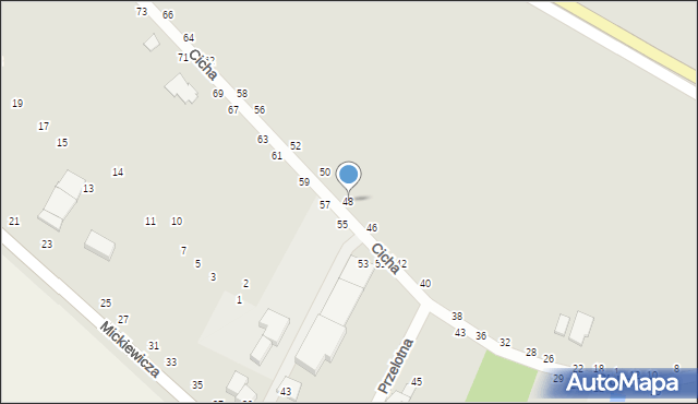 Dęblin, Cicha, 48, mapa Dęblin