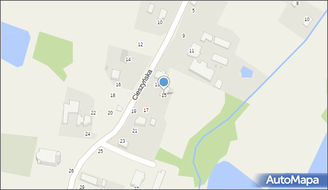 Dębowiec, Cieszyńska, 15, mapa Dębowiec