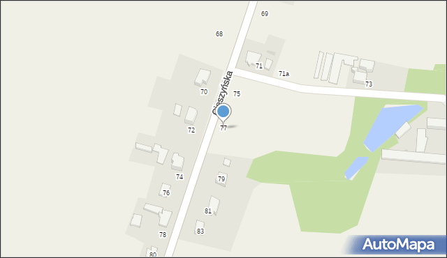 Dębowiec, Cieszyńska, 77, mapa Dębowiec