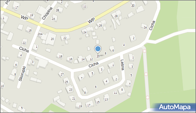 Debrzno, Cicha, 10, mapa Debrzno