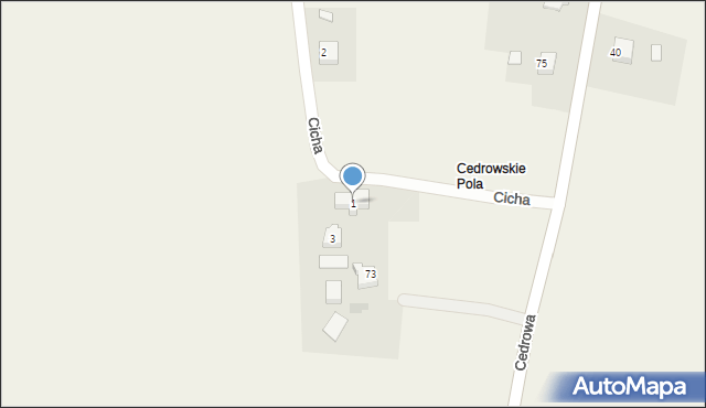 Długie Pole, Cicha, 1, mapa Długie Pole