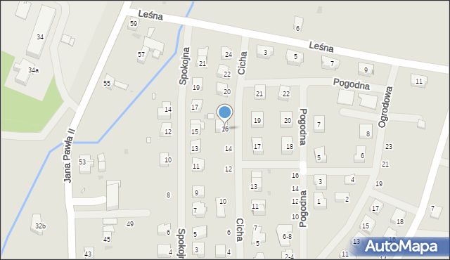 Dobrzany, Cicha, 16, mapa Dobrzany
