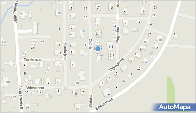 Dobrzany, Cicha, 3, mapa Dobrzany