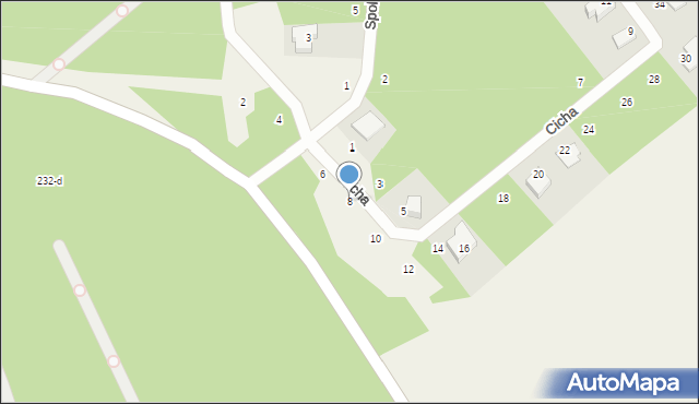 Dobrzyca, Cicha, 8, mapa Dobrzyca