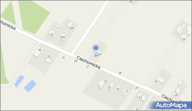 Dobrzyków, Ciechomicka, 28A, mapa Dobrzyków