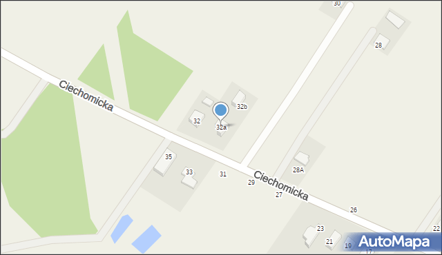 Dobrzyków, Ciechomicka, 32a, mapa Dobrzyków