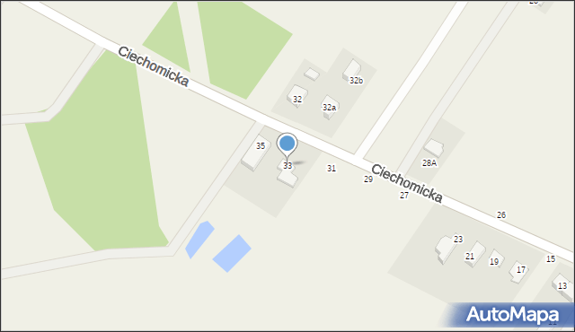 Dobrzyków, Ciechomicka, 33, mapa Dobrzyków