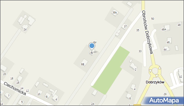 Dobrzyków, Ciechomicka, 6c, mapa Dobrzyków