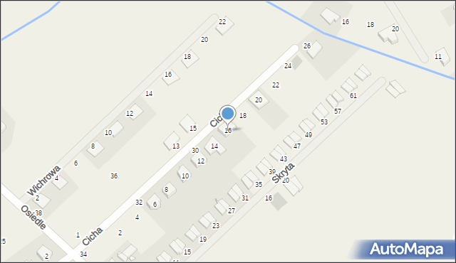 Dopiewiec, Cicha, 16, mapa Dopiewiec