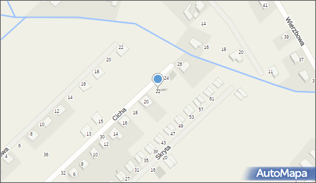 Dopiewiec, Cicha, 22, mapa Dopiewiec