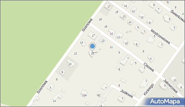 Drężewo, Cisowa, 15, mapa Drężewo