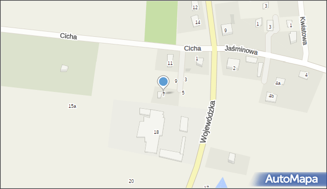 Duninowo, Cicha, 7, mapa Duninowo