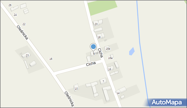 Dziadowa Kłoda, Cicha, 9, mapa Dziadowa Kłoda