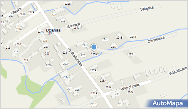 Dzianisz, Ciesielska, 2, mapa Dzianisz