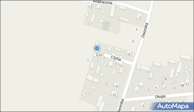 Dziewule, Cicha, 5, mapa Dziewule