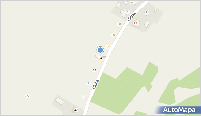Dzikowiec, Cicha, 34, mapa Dzikowiec