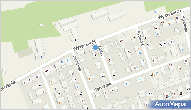 Dźwirzyno, Cicha, 4, mapa Dźwirzyno