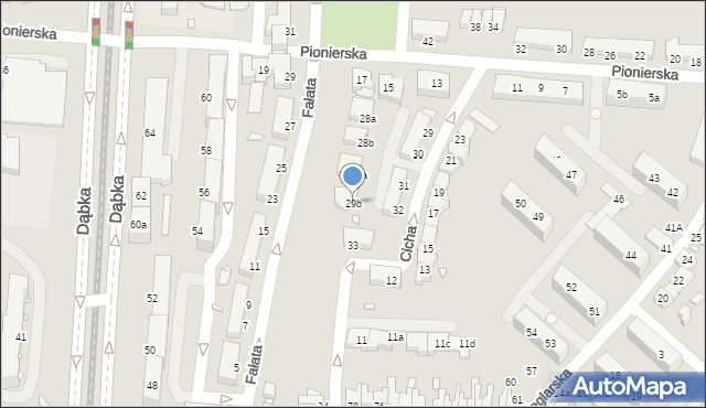 Elbląg, Cicha, 29b, mapa Elbląga