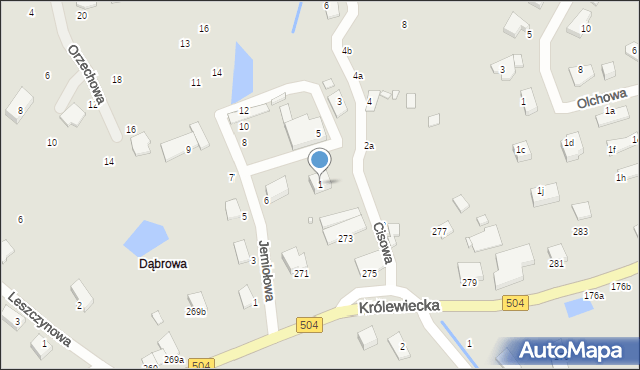 Elbląg, Cisowa, 1, mapa Elbląga