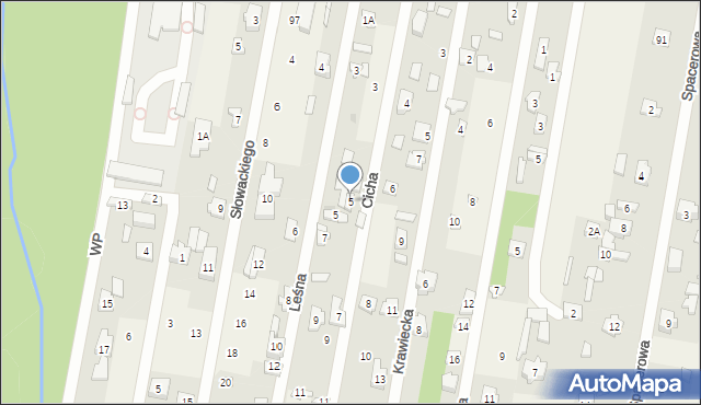 Gałków Mały, Cicha, 5, mapa Gałków Mały