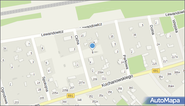 Garbatka-Letnisko, Cicha, 6, mapa Garbatka-Letnisko