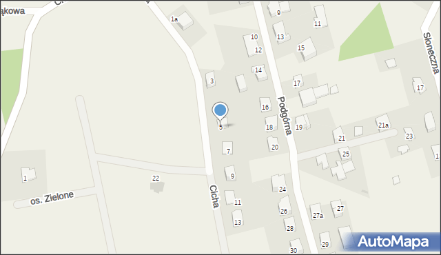 Garcz, Cicha, 5, mapa Garcz
