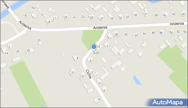 Garwolin, Cicha, 7, mapa Garwolin