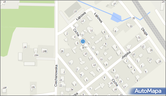 Gąsocin, Cicha, 8, mapa Gąsocin