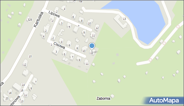 Gdańsk, Cisowa, 12, mapa Gdańska