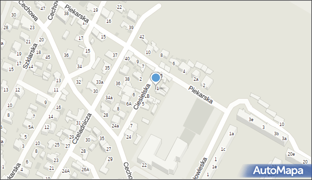 Gdynia, Ciesielska, 1a, mapa Gdyni