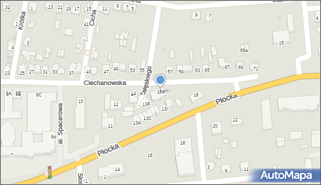 Glinojeck, Ciechanowska, 16A, mapa Glinojeck