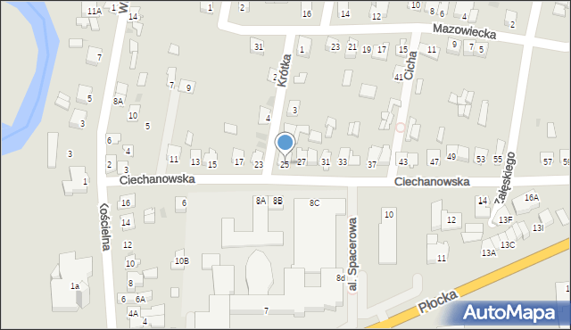 Glinojeck, Ciechanowska, 25, mapa Glinojeck