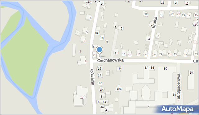 Glinojeck, Ciechanowska, 3, mapa Glinojeck