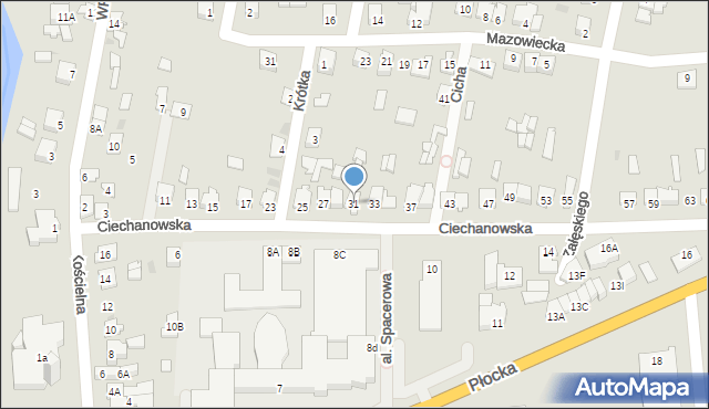 Glinojeck, Ciechanowska, 31, mapa Glinojeck