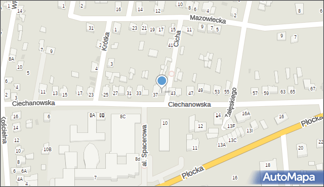 Glinojeck, Ciechanowska, 39, mapa Glinojeck