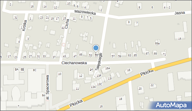 Glinojeck, Ciechanowska, 55, mapa Glinojeck