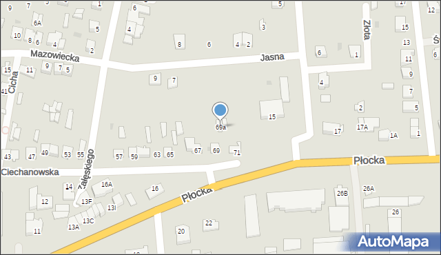 Glinojeck, Ciechanowska, 69a, mapa Glinojeck