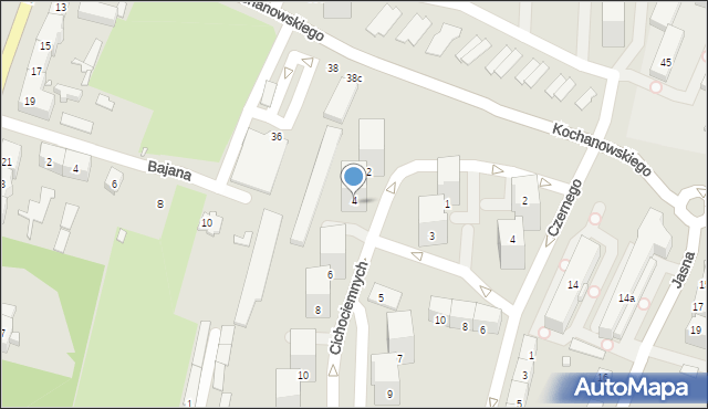 Gliwice, Cichociemnych, 4, mapa Gliwic