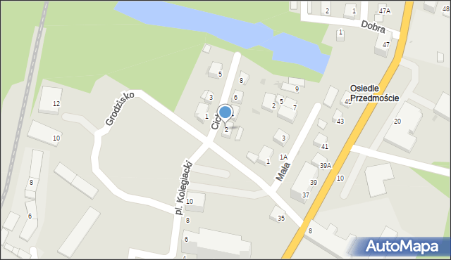 Głogów, Cicha, 2, mapa Głogów