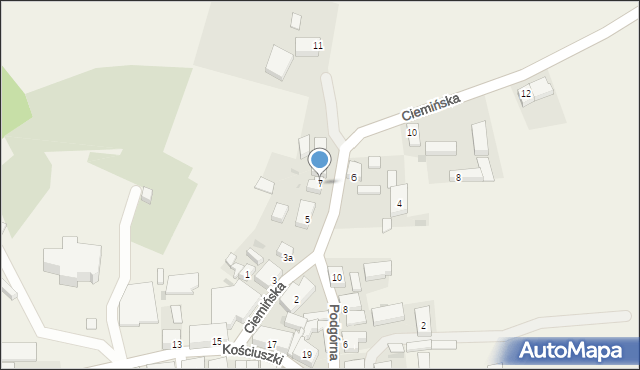 Główczyce, Ciemińska, 7, mapa Główczyce