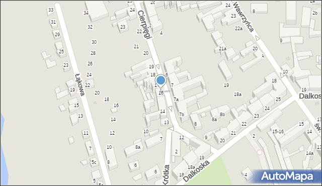 Gniezno, Cierpięgi, 16, mapa Gniezna
