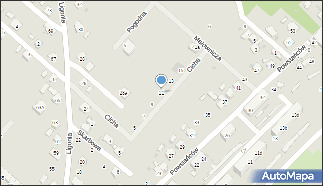 Gogolin, Cicha, 11, mapa Gogolin