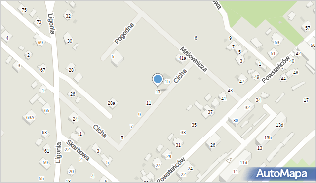 Gogolin, Cicha, 13, mapa Gogolin