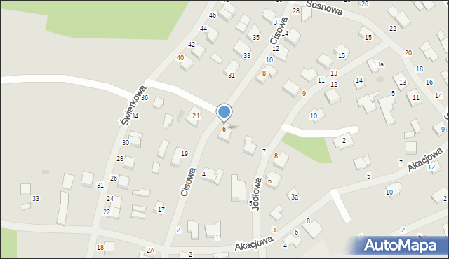 Gołdap, Cisowa, 6, mapa Gołdap