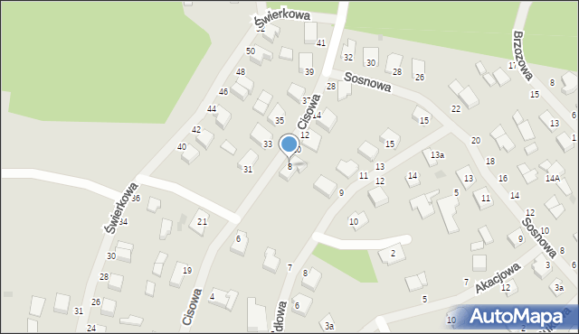 Gołdap, Cisowa, 8, mapa Gołdap