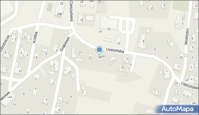 Goleszów, Cieszyńska, 19, mapa Goleszów