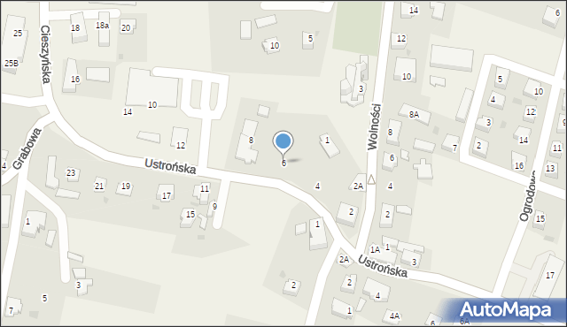 Goleszów, Cieszyńska, 6, mapa Goleszów