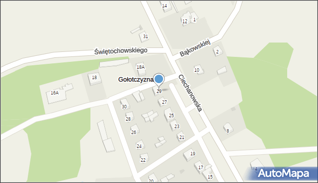 Gołotczyzna, Ciechanowska, 29, mapa Gołotczyzna