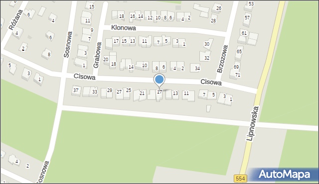 Golub-Dobrzyń, Cisowa, 17, mapa Golub-Dobrzyń